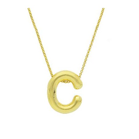 Girocollo in argento dorato 925/°°° con iniziale