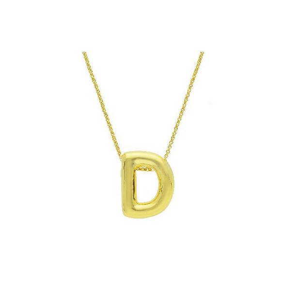 Girocollo in argento dorato 925/°°° con iniziale