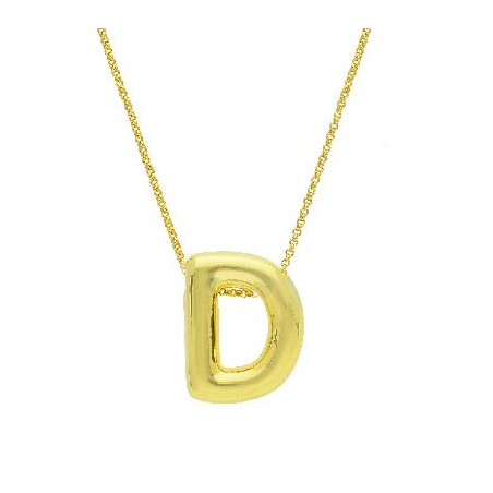 Girocollo in argento dorato 925/°°° con iniziale