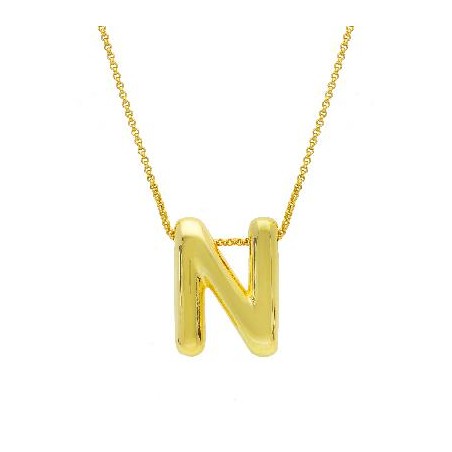 Girocollo in argento dorato 925/°°° con iniziale
