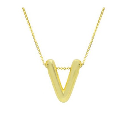 Girocollo in argento dorato 925/°°° con iniziale