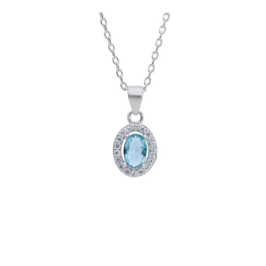 GIROCOLLO ARGENTO PIETRA  AZZURRA