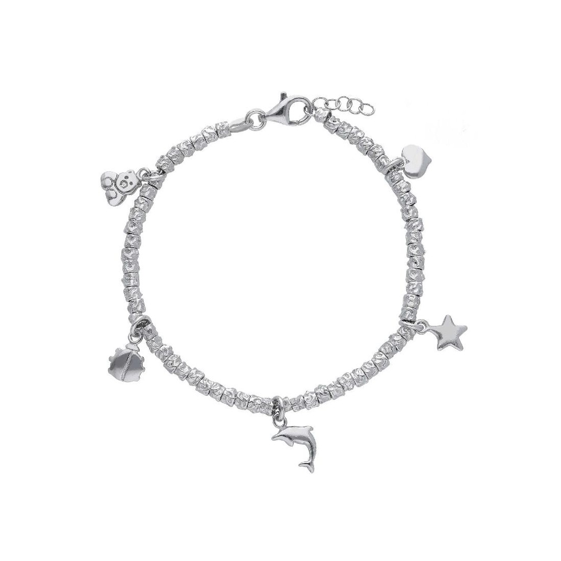 Bracciale in argento 925/ooo con charms