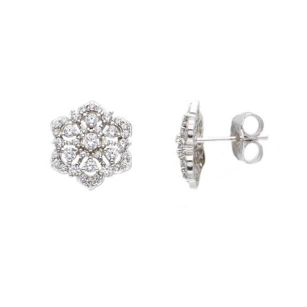 ORECCHINI ARGENTO RODIO A LOBO E CUBICA ZIRCONIA