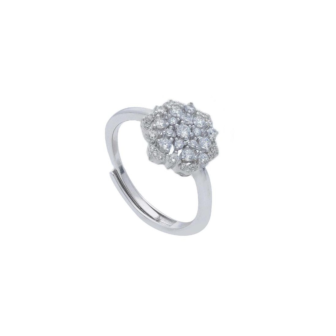 ANELLO REGOLABILE ARG RODIO CON CUBICA ZIRCONIA