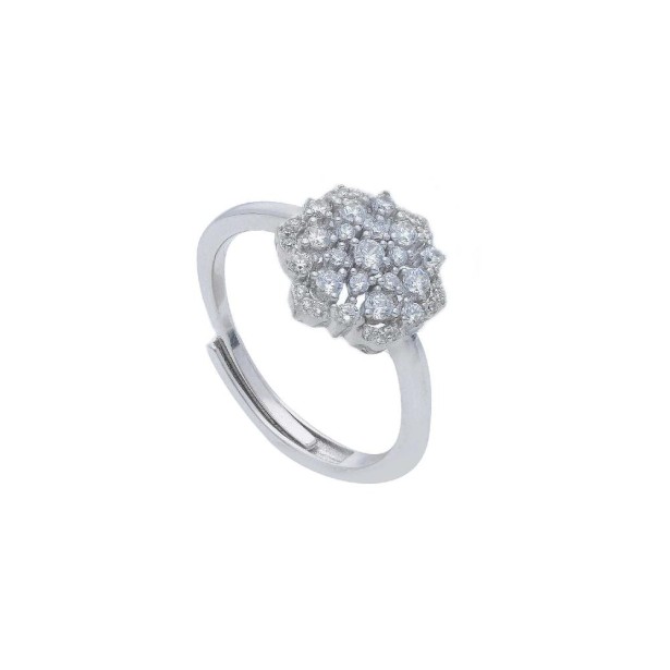 ANELLO REGOLABILE ARG RODIO CON CUBICA ZIRCONIA