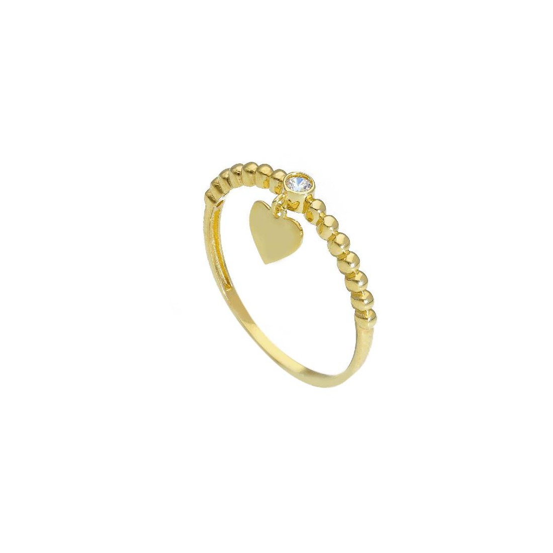 Anello in oro giallo 375/ooo con cuore