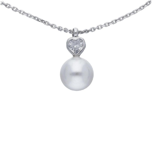 GIROCOLLO ARGENTO PERLA E ZIRCONI