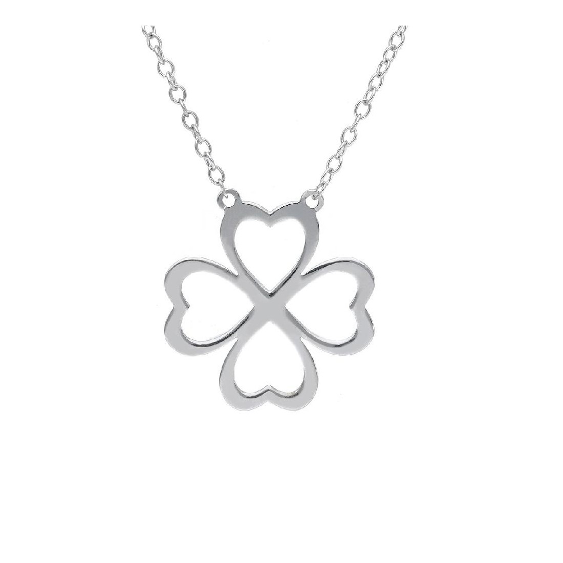 Girocollo in argento 925/ooo con quadrifoglio