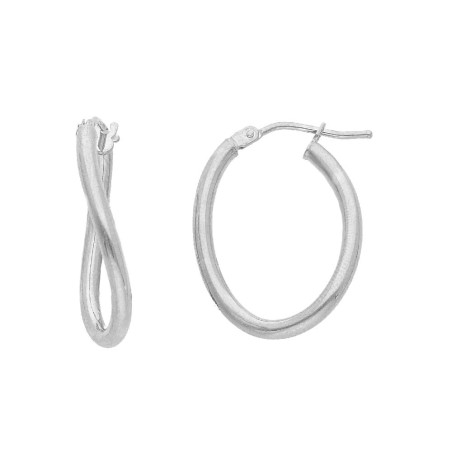 Orecchini cerchio in oro bianco 375/ooo