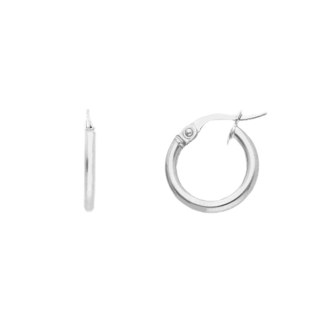 Orecchini cerchio in oro bianco 375/ooo
