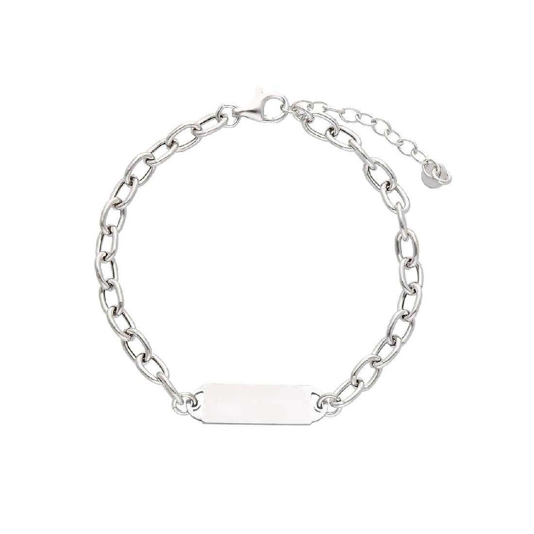 Bracciale targa traversino in argento 925/ooo