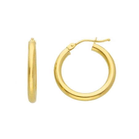 Orecchini cerchio in oro giallo 750/ooo