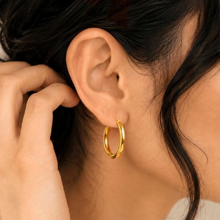 Orecchini cerchio in oro giallo 750/ooo