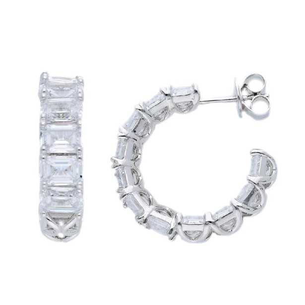 ORE ARGENTO SEMICERCHIO RODIO E  CUBICA ZIRCONIA