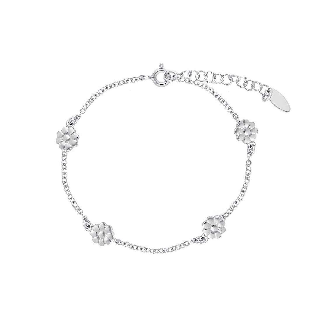 Bracciale in argento 925/ooo con fiore