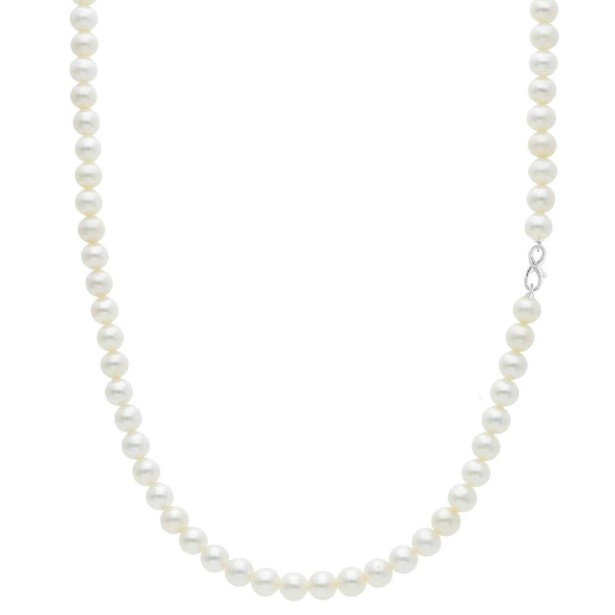 Girocollo in oro bianco 750/°°° e perla