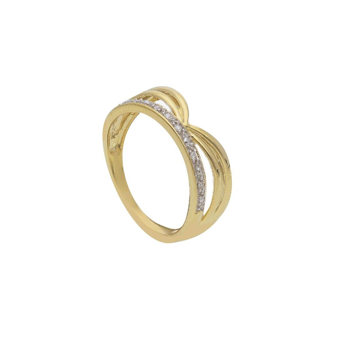 Anello in oro giallo 375/ooo con diamante naturale