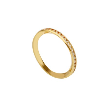 Anello eternity in oro giallo 750/ooo e zirconia cubica