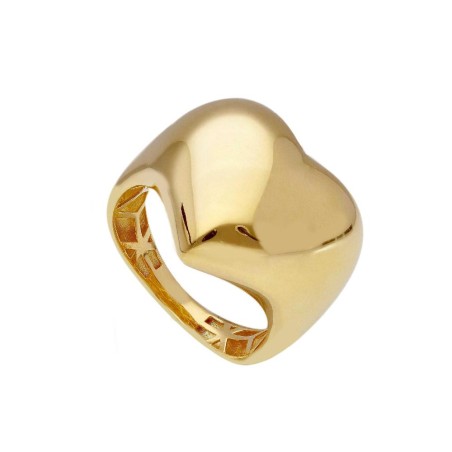 Anello fascia in oro giallo 750/ooo con cuore