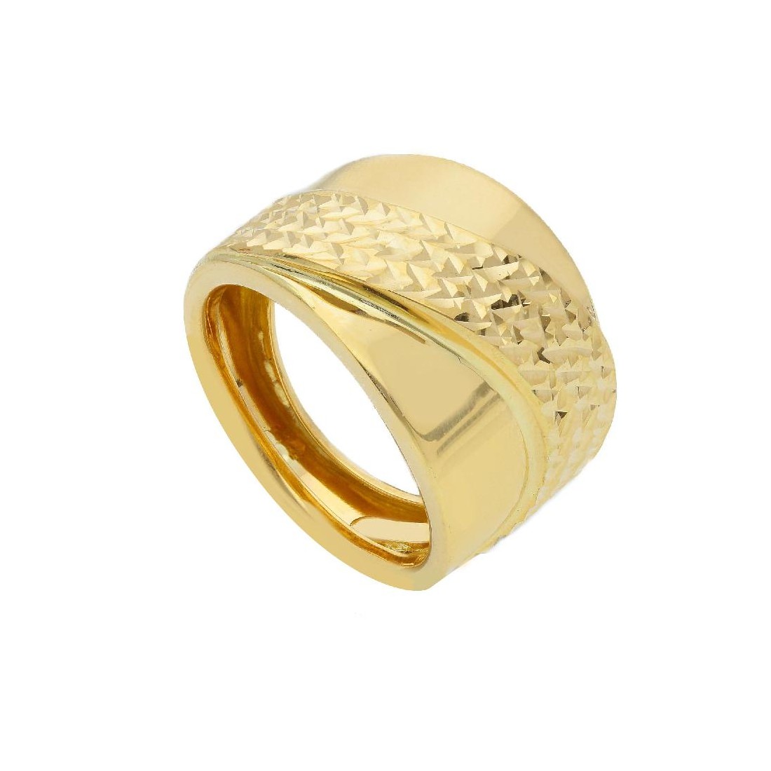 Anello fascia in oro giallo 750/ooo