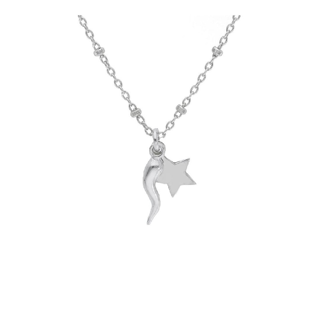 Girocollo in argento 925/ooo con corno e stella
