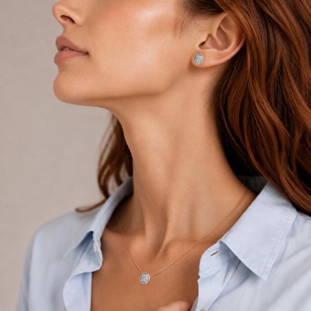 Girocollo in oro bianco 750/°°° e diamante