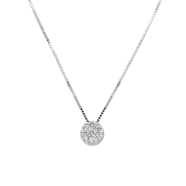 Girocollo in oro bianco 750/°°° e diamante