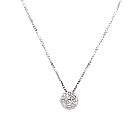 Girocollo in oro bianco 750/°°° e diamante