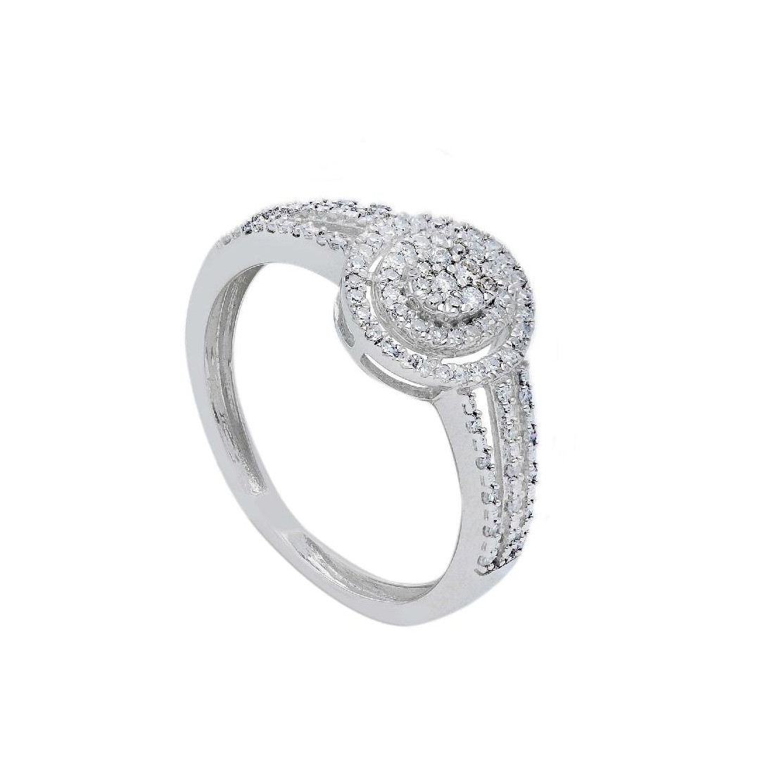 Anello in oro bianco 750/ooo e diamante