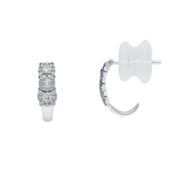 Orecchini in oro bianco 375/ooo con diamante