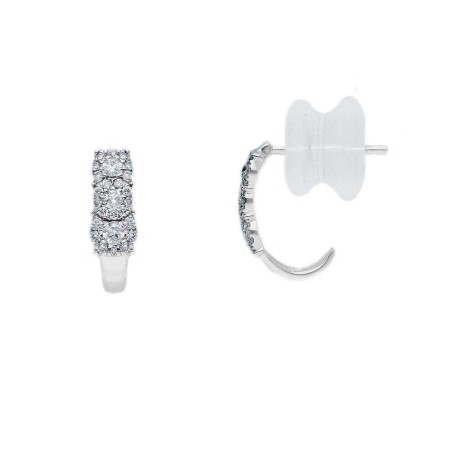 Orecchini in oro bianco 375/ooo con diamante