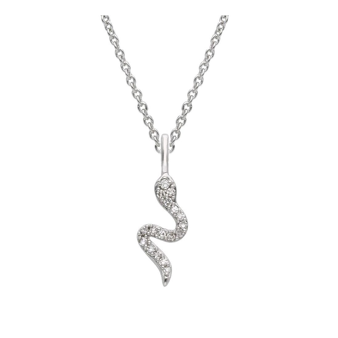 Girocollo in oro bianco 375/ooo con diamanti naturali