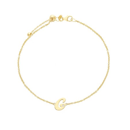 Bracciale in oro giallo 375/ooo con diamante naturale