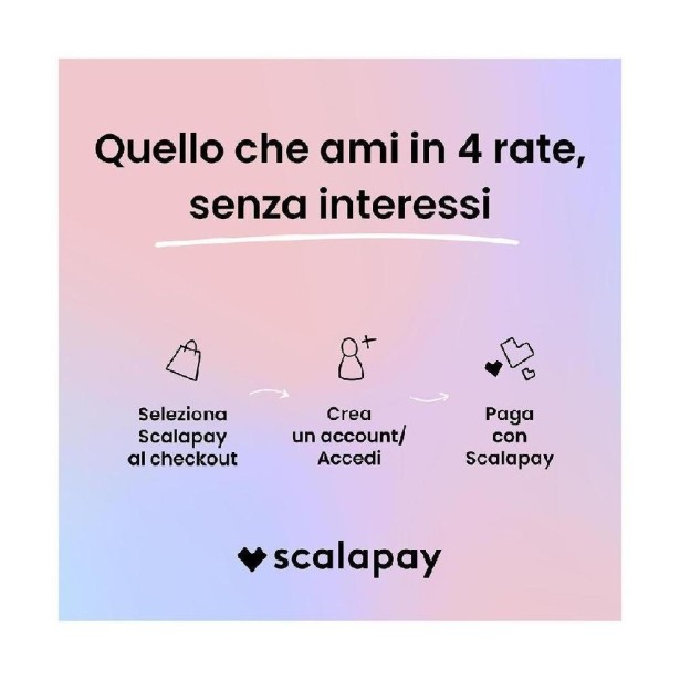 If you love it, scalapay it. Quello che ami in 3 rate, senza interessi