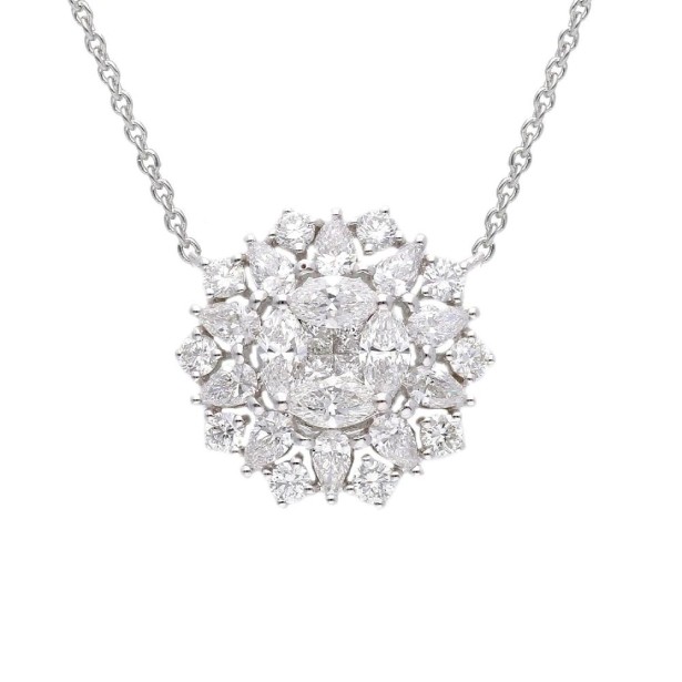 Girocollo in oro bianco 750/ooo con diamante naturale