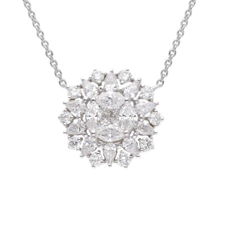 Girocollo in oro bianco 750/ooo con diamante naturale
