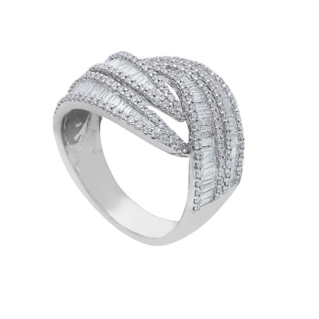 Anello in oro bianco 750/ooo con diamante naturale
