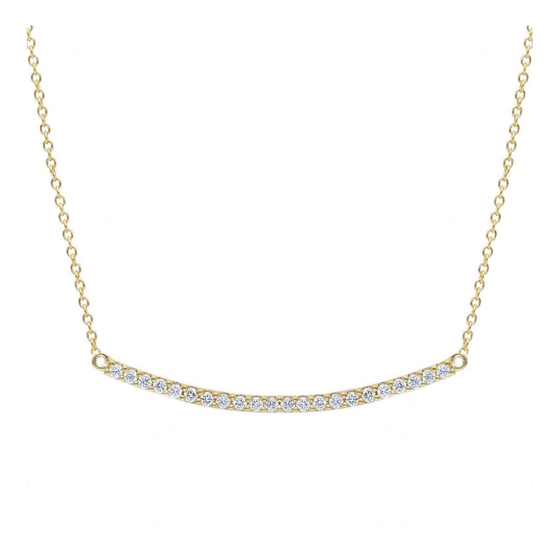 Girocollo in oro giallo 750/ooo con diamante naturale