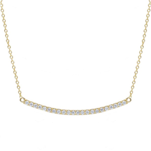 Girocollo in oro giallo 750/ooo con diamante naturale