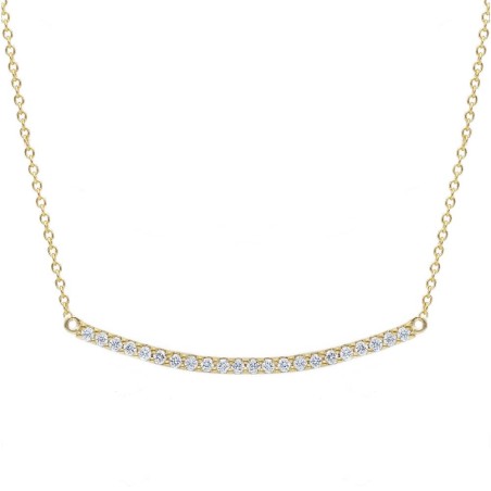 Girocollo in oro giallo 750/ooo con diamante naturale