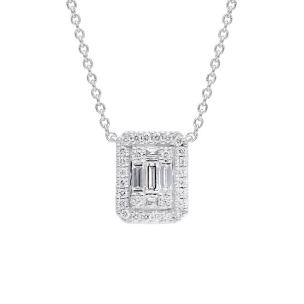 Girocollo in oro bianco 750/ooo con diamanti naturali