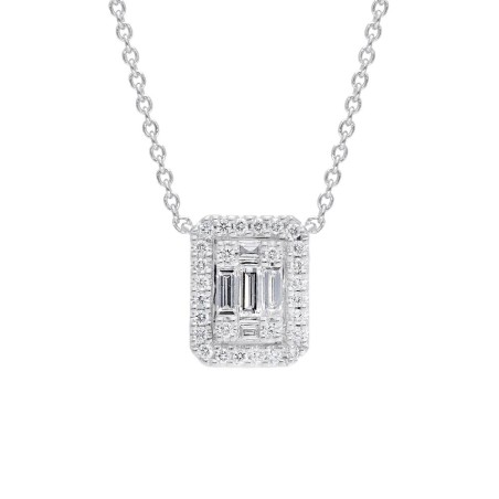 Girocollo in oro bianco 750/ooo con diamanti naturali