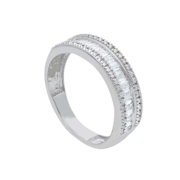Anello in oro bianco 750/ooo con diamante naturale