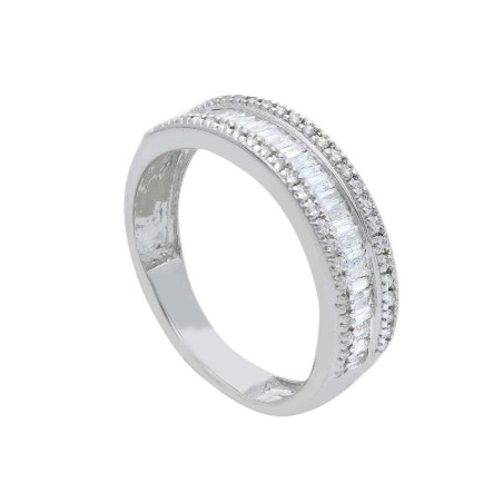 Anello in oro bianco 750/ooo con diamante naturale
