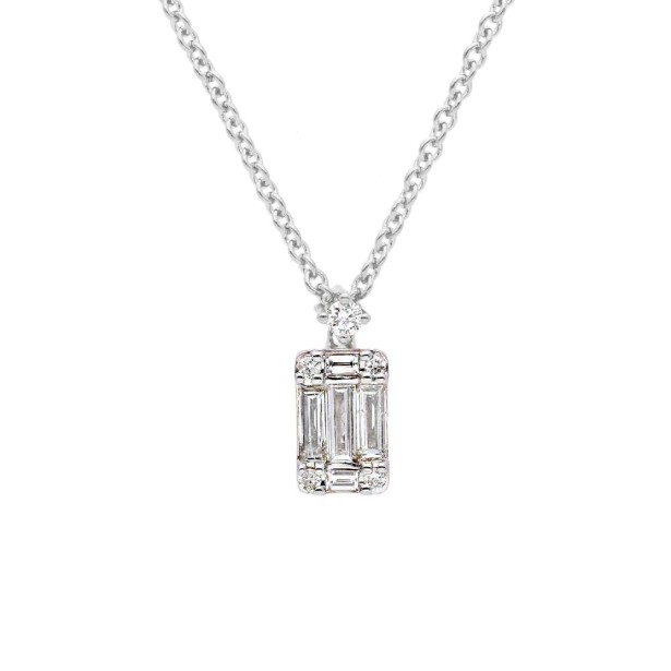 Girocollo in oro bianco 750/ooo con diamante naturale