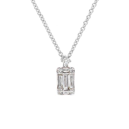 Girocollo in oro bianco 750/ooo con diamante naturale