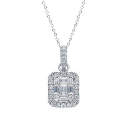 Girocollo in oro bianco 750/ooo con diamante naturale