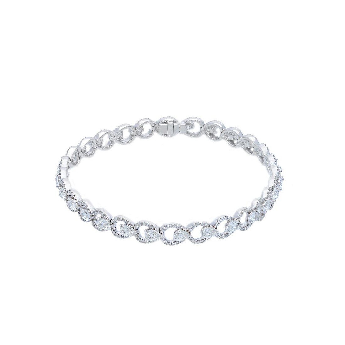 Bracciale in oro bianco 750/ooo con diamanti naturali