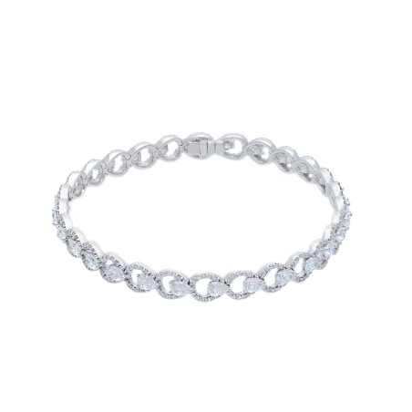 Bracciale in oro bianco 750/ooo con diamanti naturali